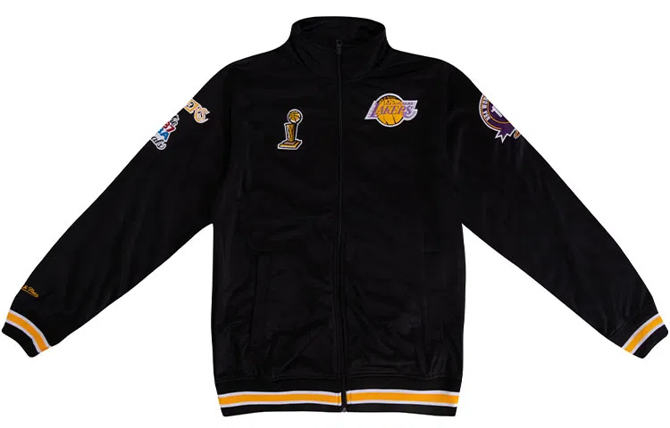 Mitchell & Ness NBA Lakers Warm-Up Jacket Black
