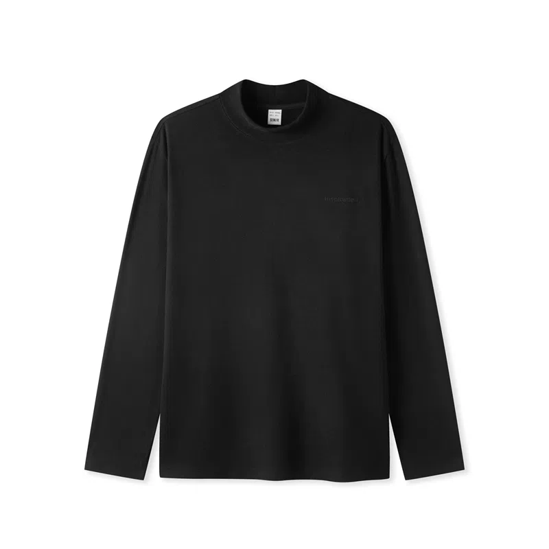 森马 半高领百搭纯色针织衫 男款