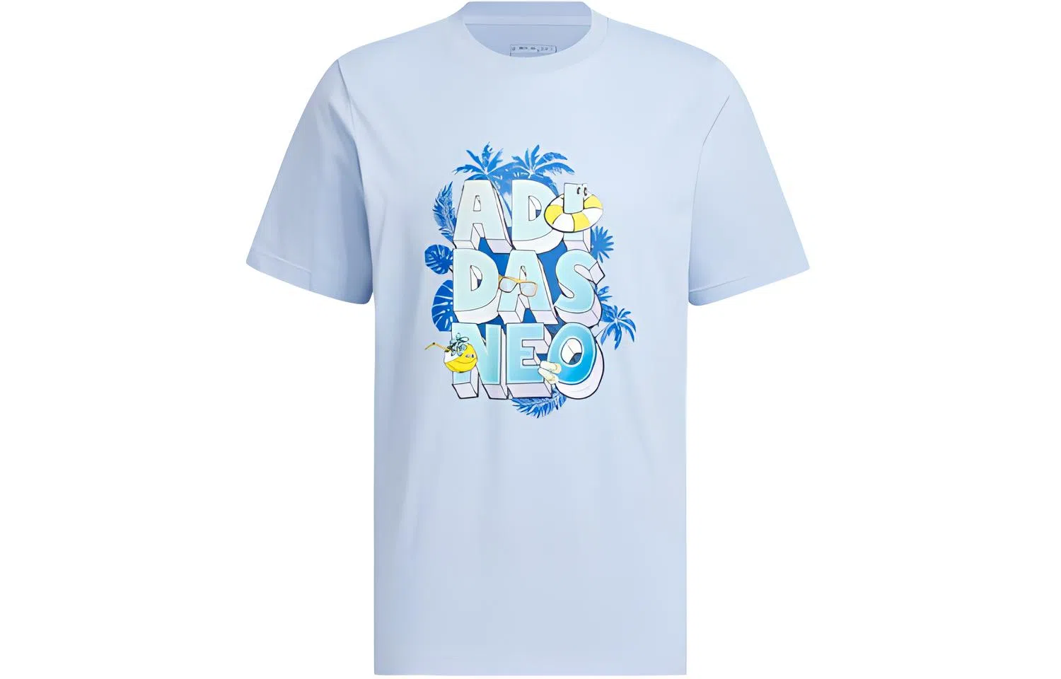 adidas neo 3D Letter Print Tee Blue