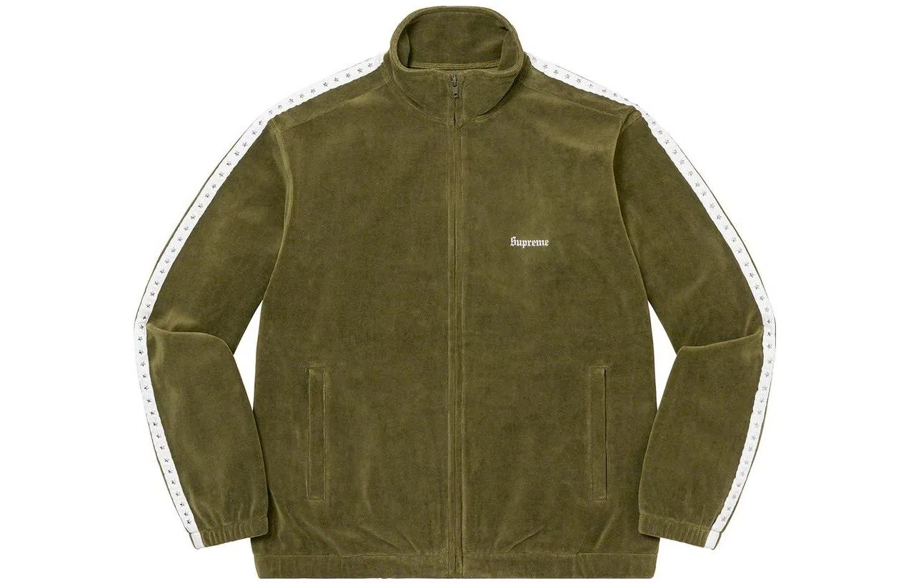 Supreme Studded Velour Track Jacket