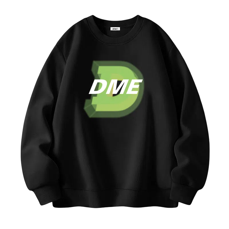 【dme】 渐变模糊字母宽松圆领休闲百搭长袖卫衣 男女同款