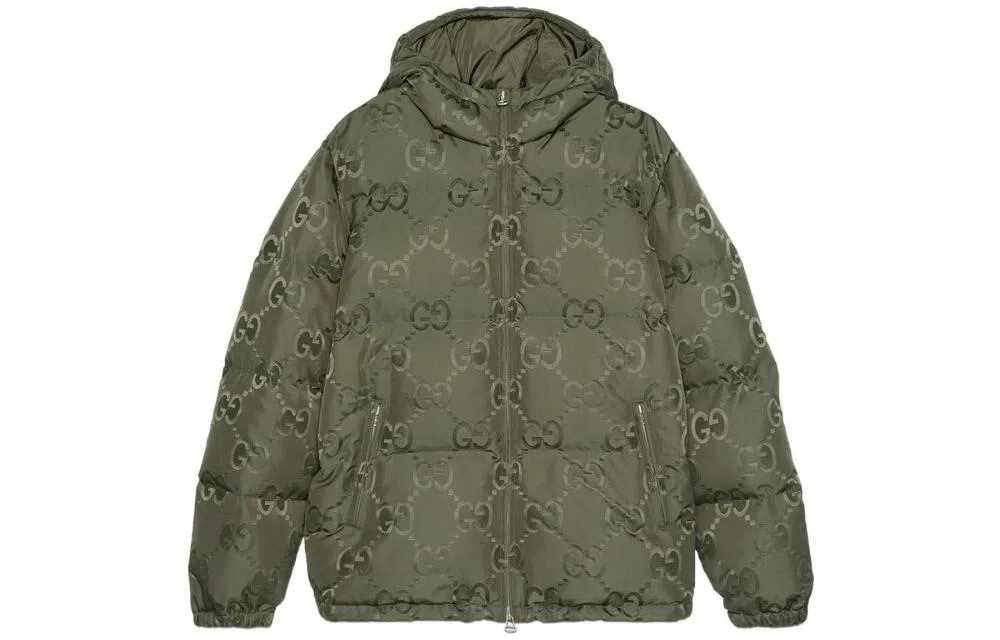 Gucci FW22 Logo Zip Hoodie Jacket Green