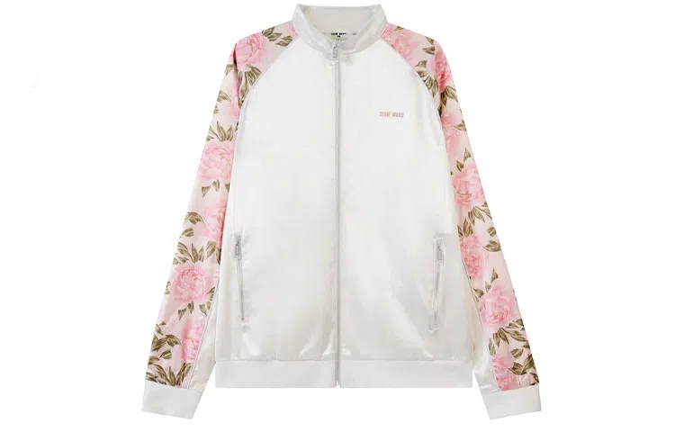 TEAM WANG Floral Print Jacket White