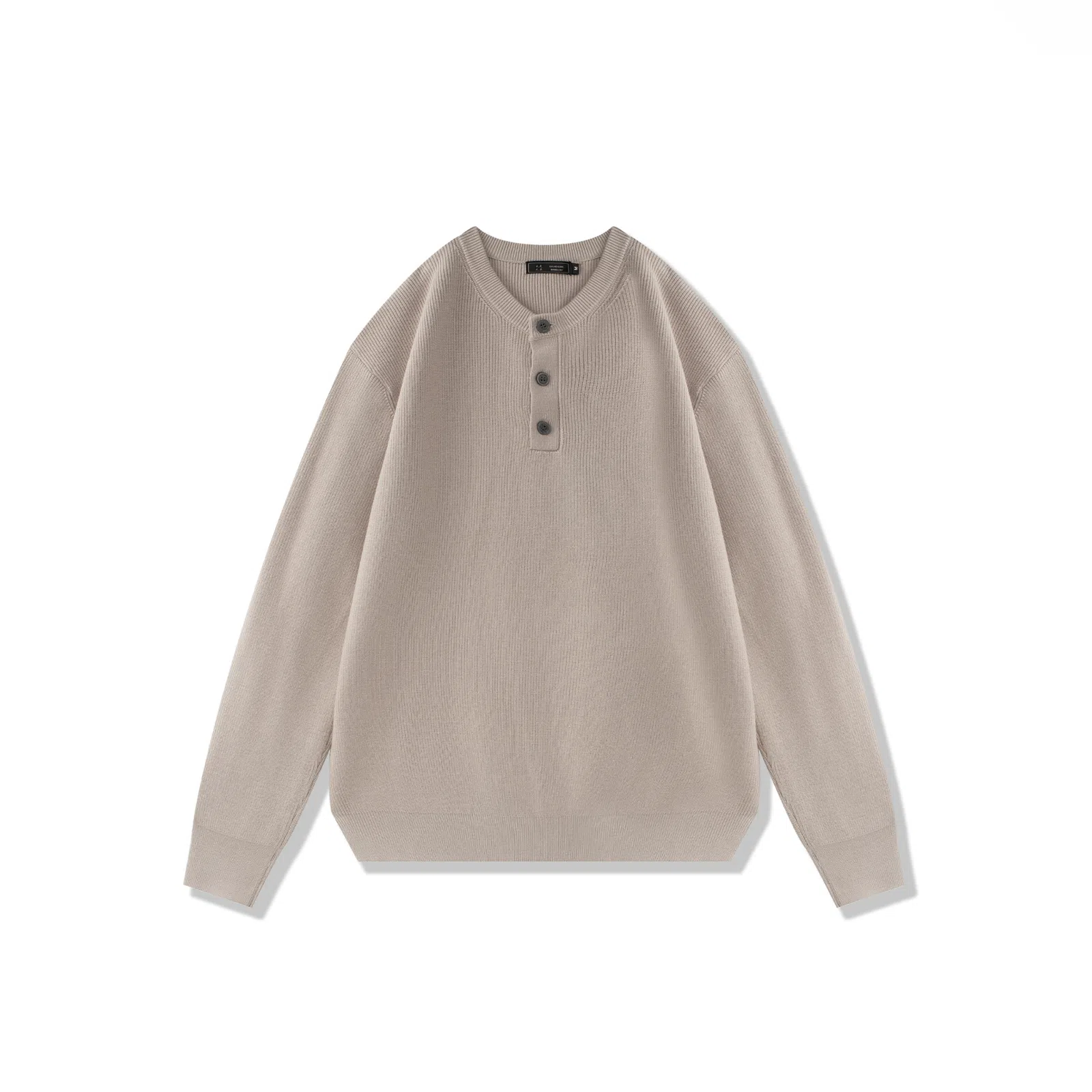 我是大卫 美式亨利领毛衣内搭打底衫休闲慵懒宽松潮流长袖针织衫 男女同款