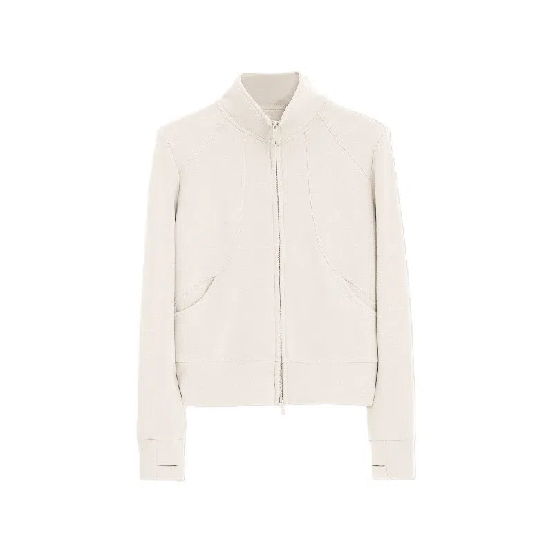 LUX ET VITA Zip-Up Breathable Sweatshirt Brown