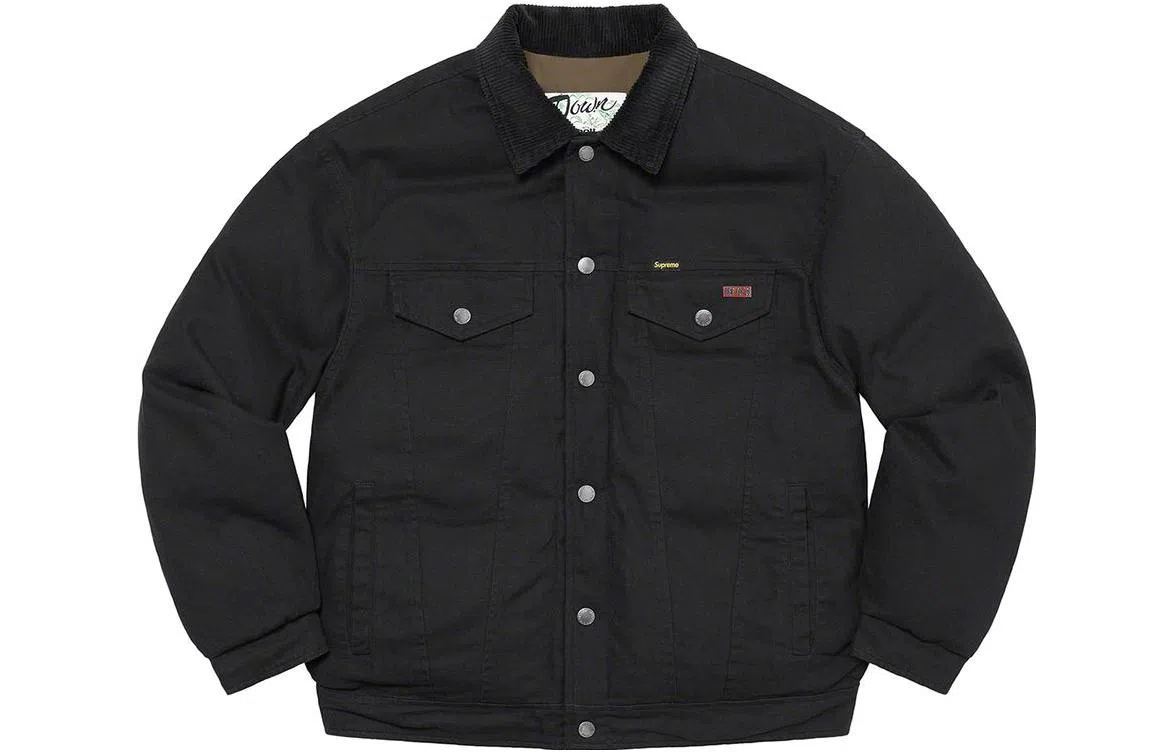 Supreme x Schott Canvas Down Trucker Jacket