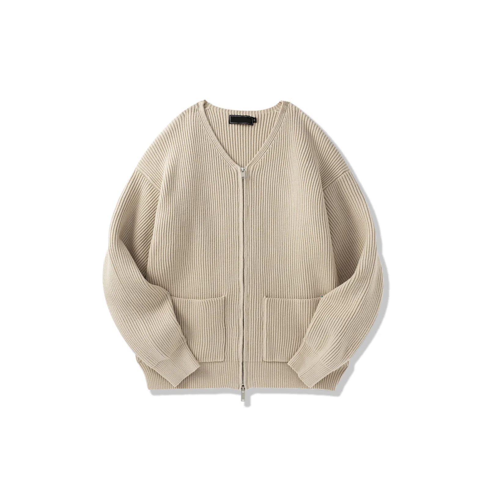 SHANTREE Casual Zip Knit Jacket