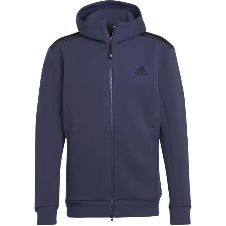 adidas Logo Zip Hoodie Blue