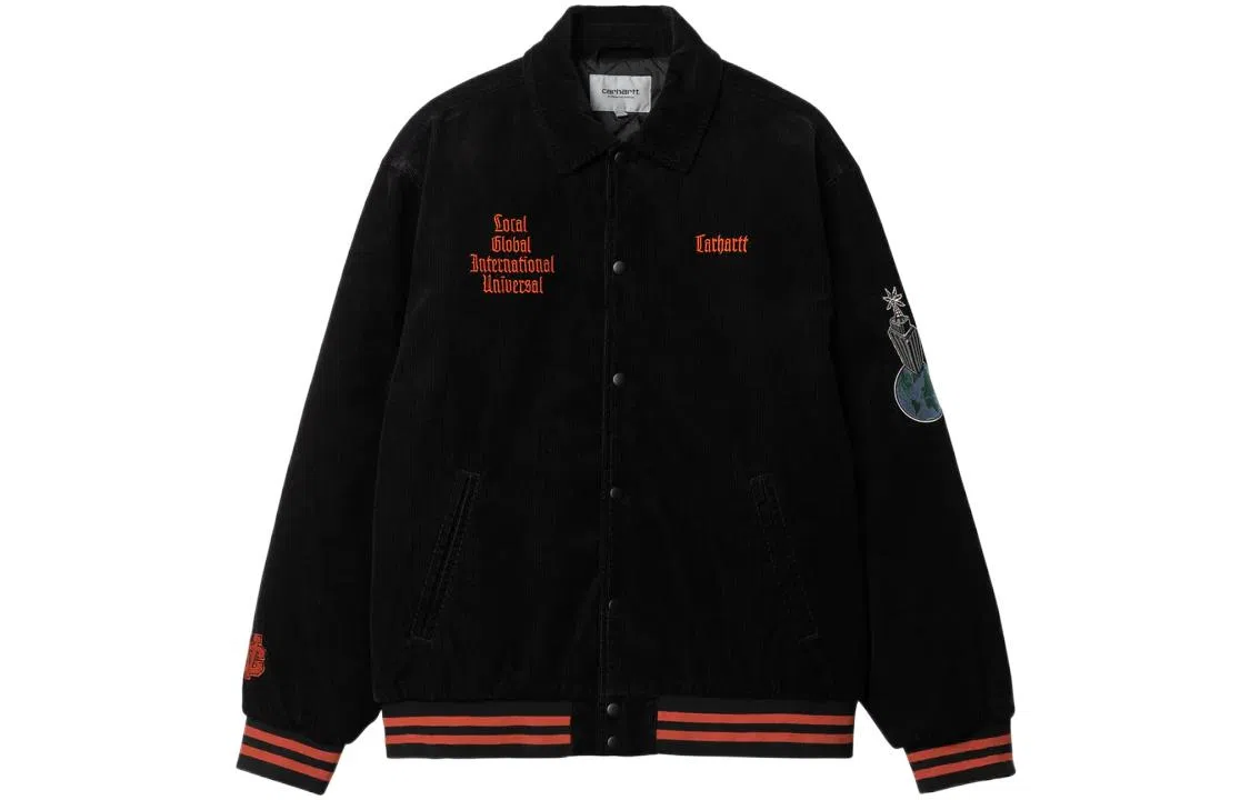 Carhartt WIP Embroidered Letter Jacket Black