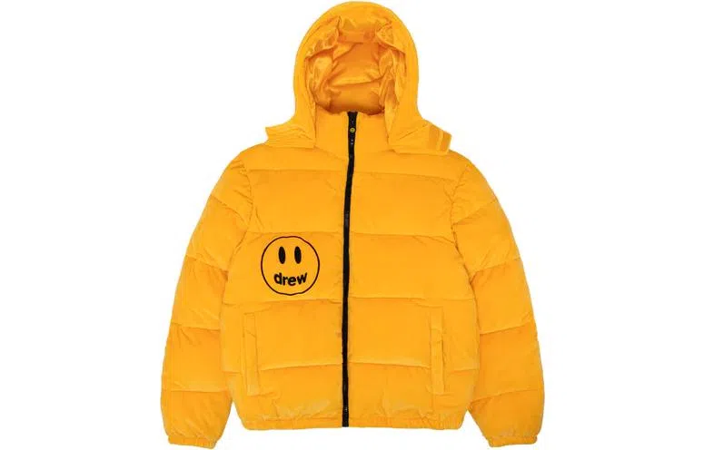 Drew House Quilted Smiley Hoodie Yellow