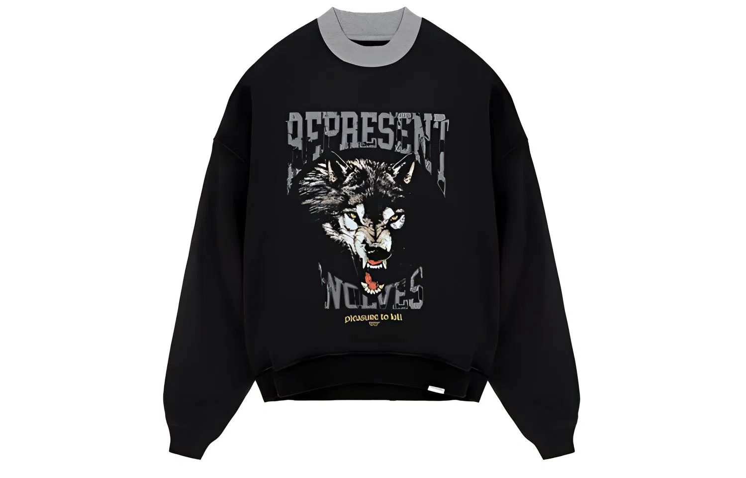 REPRESENT FW21 Wolf Pullover Hoodie Black