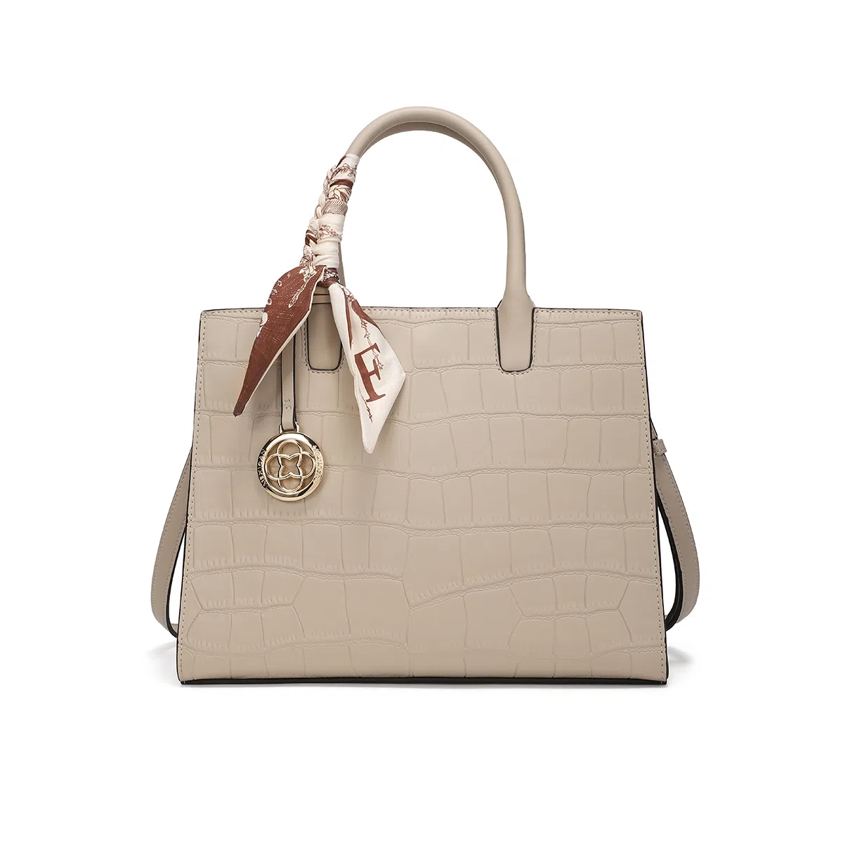 稻草人 高级感鳄鱼纹戴妃包 聚氨酯革 手提包 常规 女款 多色