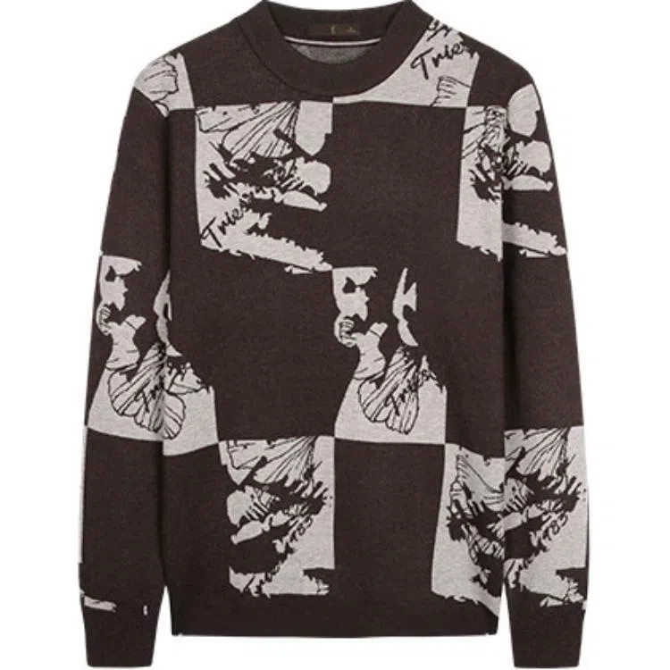 才子 大众休闲保暖修身针织衫 男款