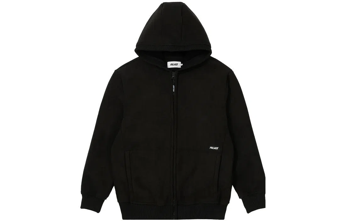 PALACE SS23 Therma zip hood black Logo