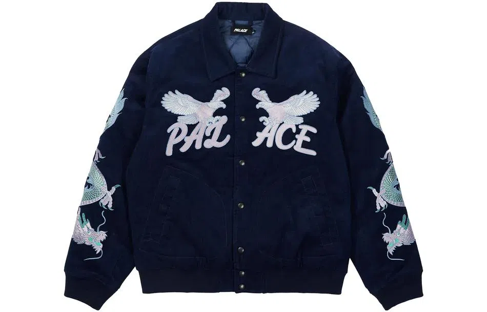 PALACE FW22 Double Dragon Tour Jacket Navy Logo