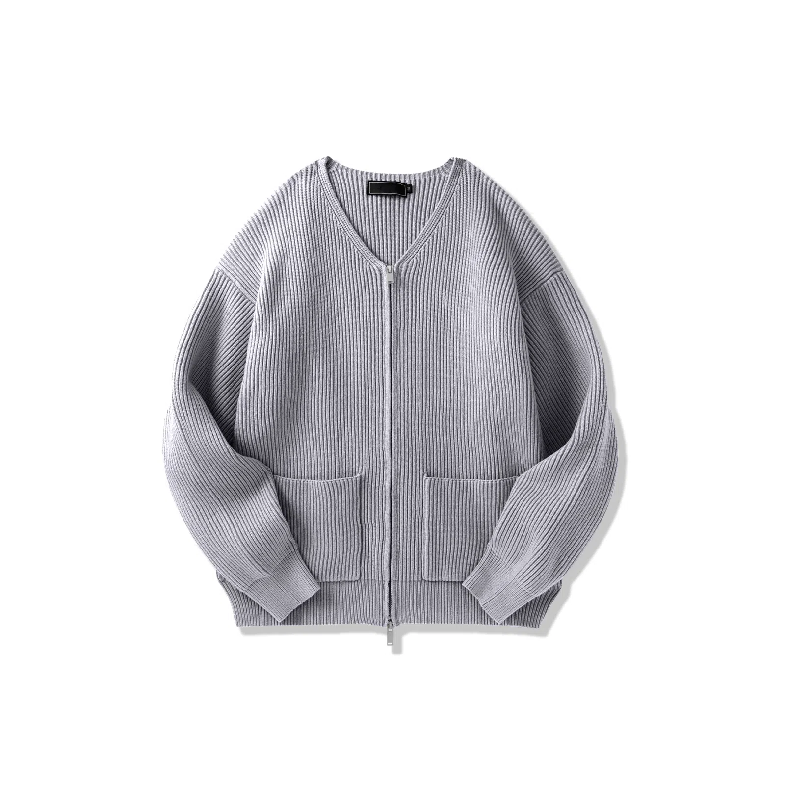 SHANTREE Casual Zip Knit Jacket
