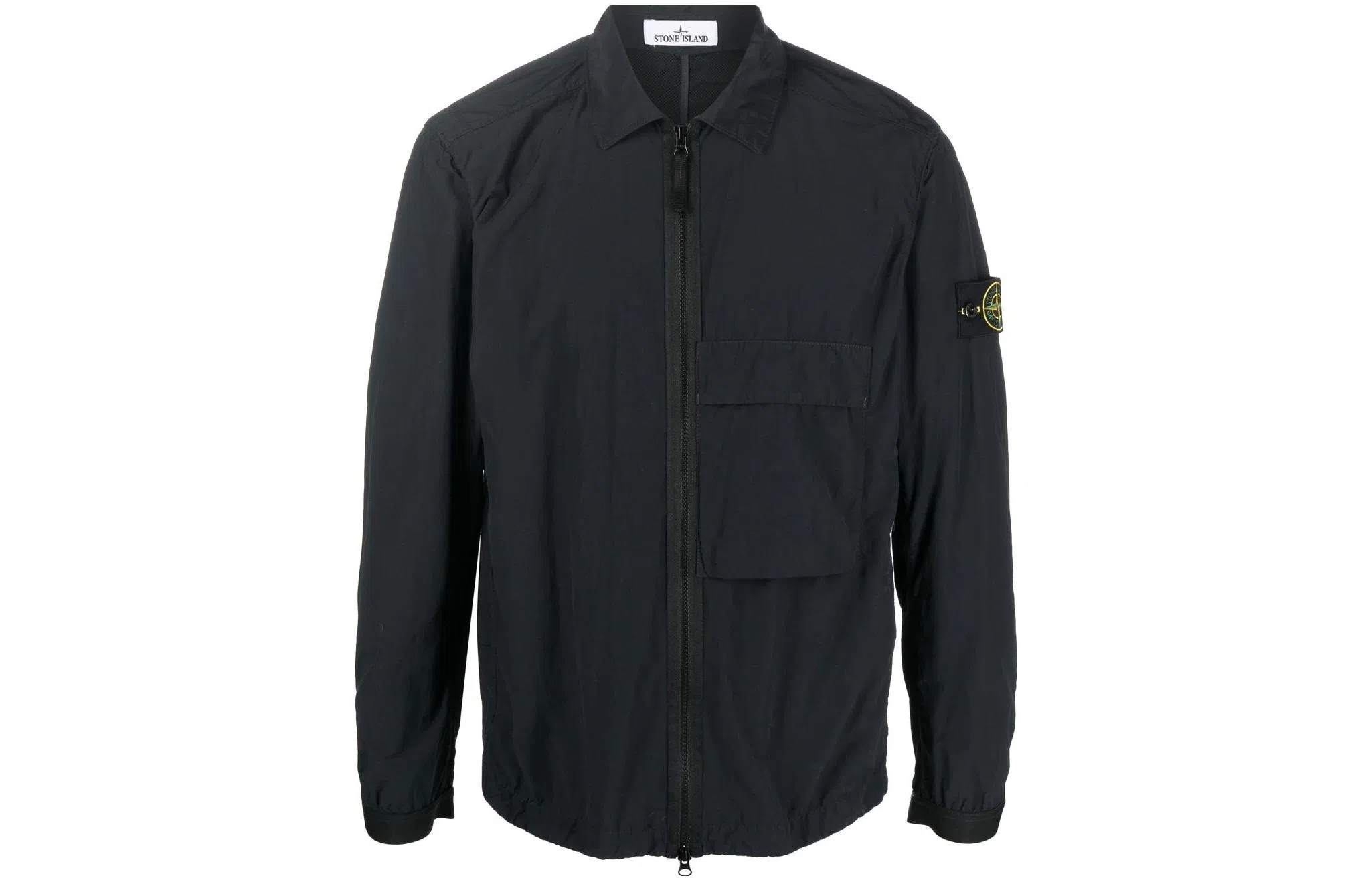 Stone Island Logo Collar Jacket Black