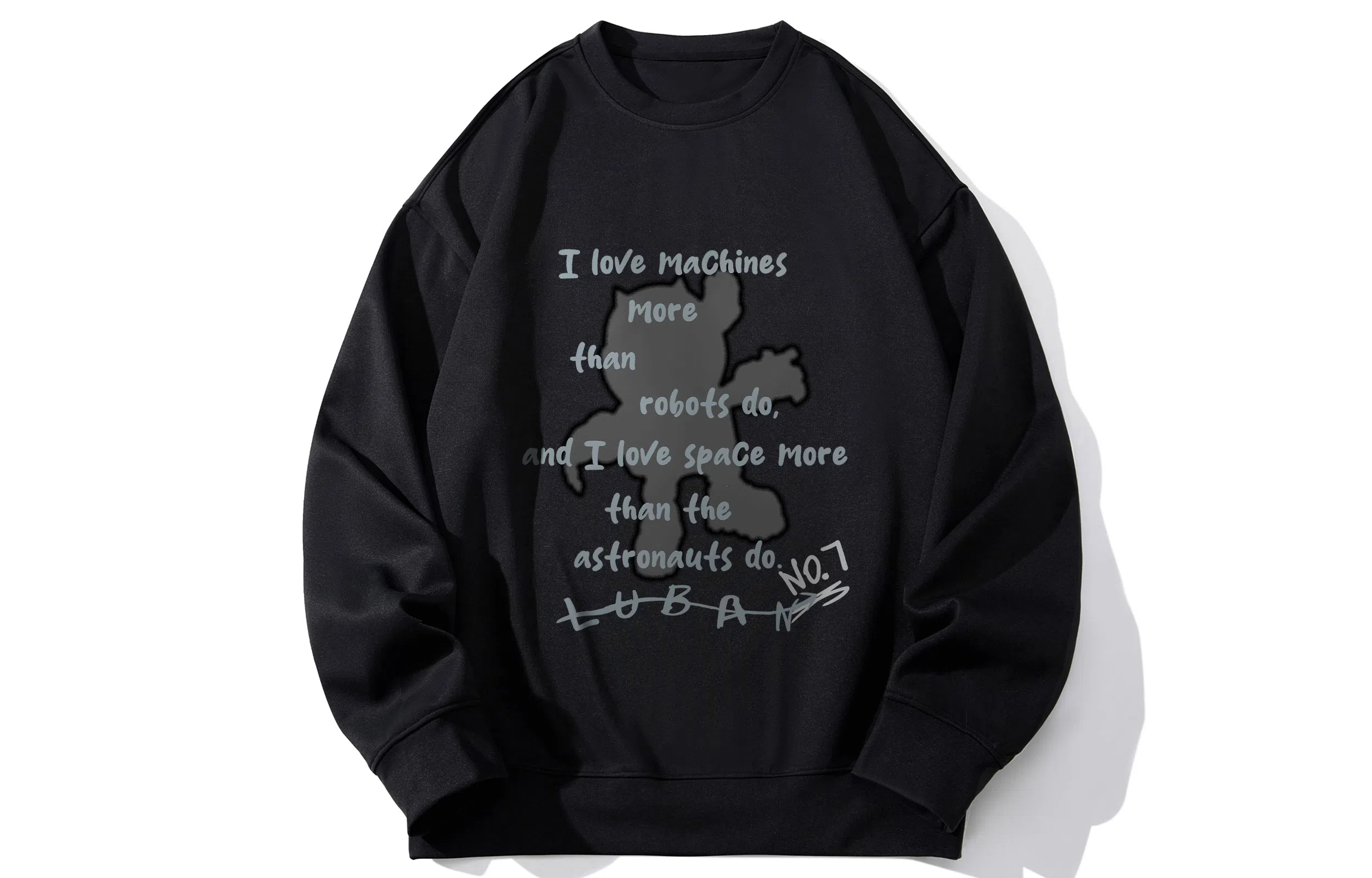 王者荣耀 鲁班七号星空梦想款 美式保暖日常学院风百搭创意落肩长袖无性别休闲宽松多巴胺圆领卫衣 男女同款