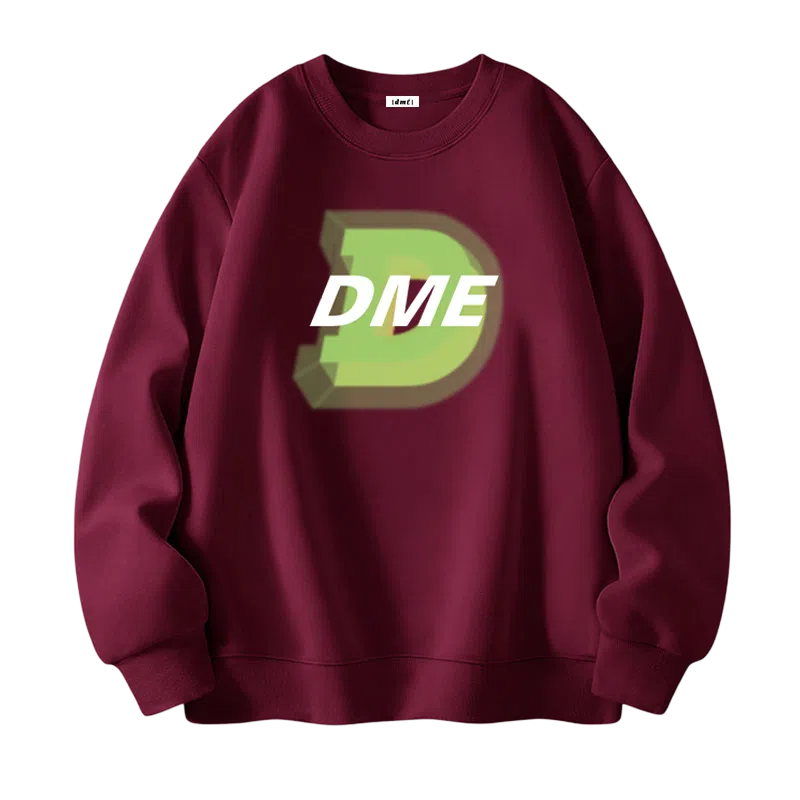 【dme】 渐变模糊字母宽松圆领休闲百搭长袖卫衣 男女同款