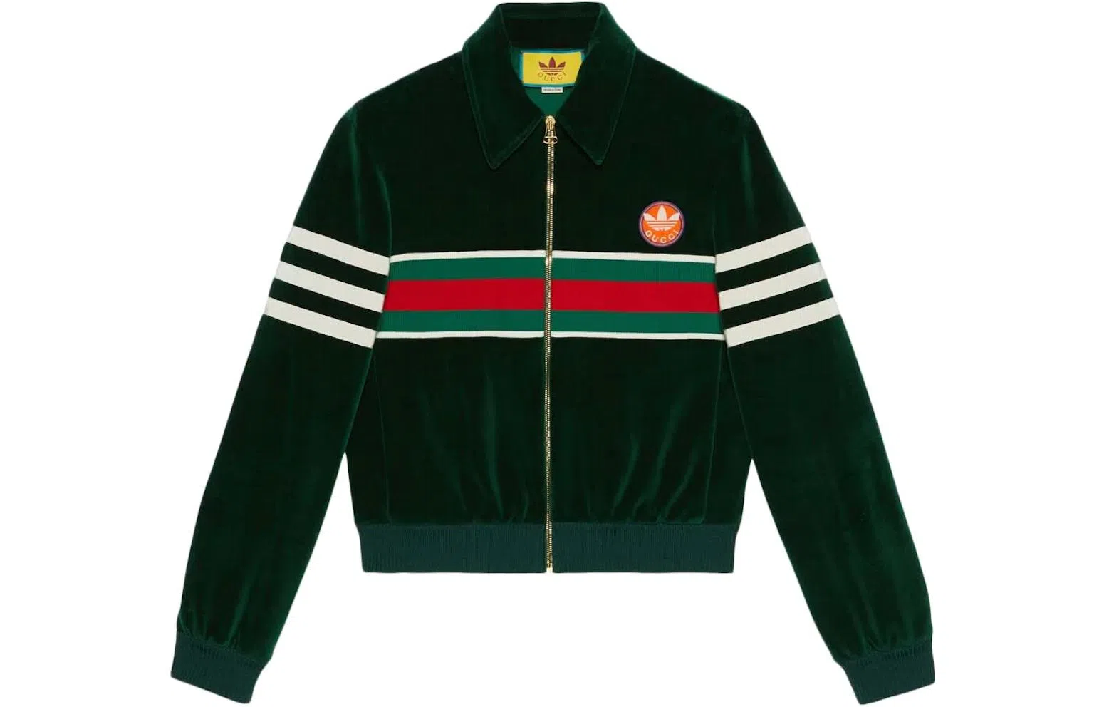 Gucci x adidas Striped Zip Jacket Green