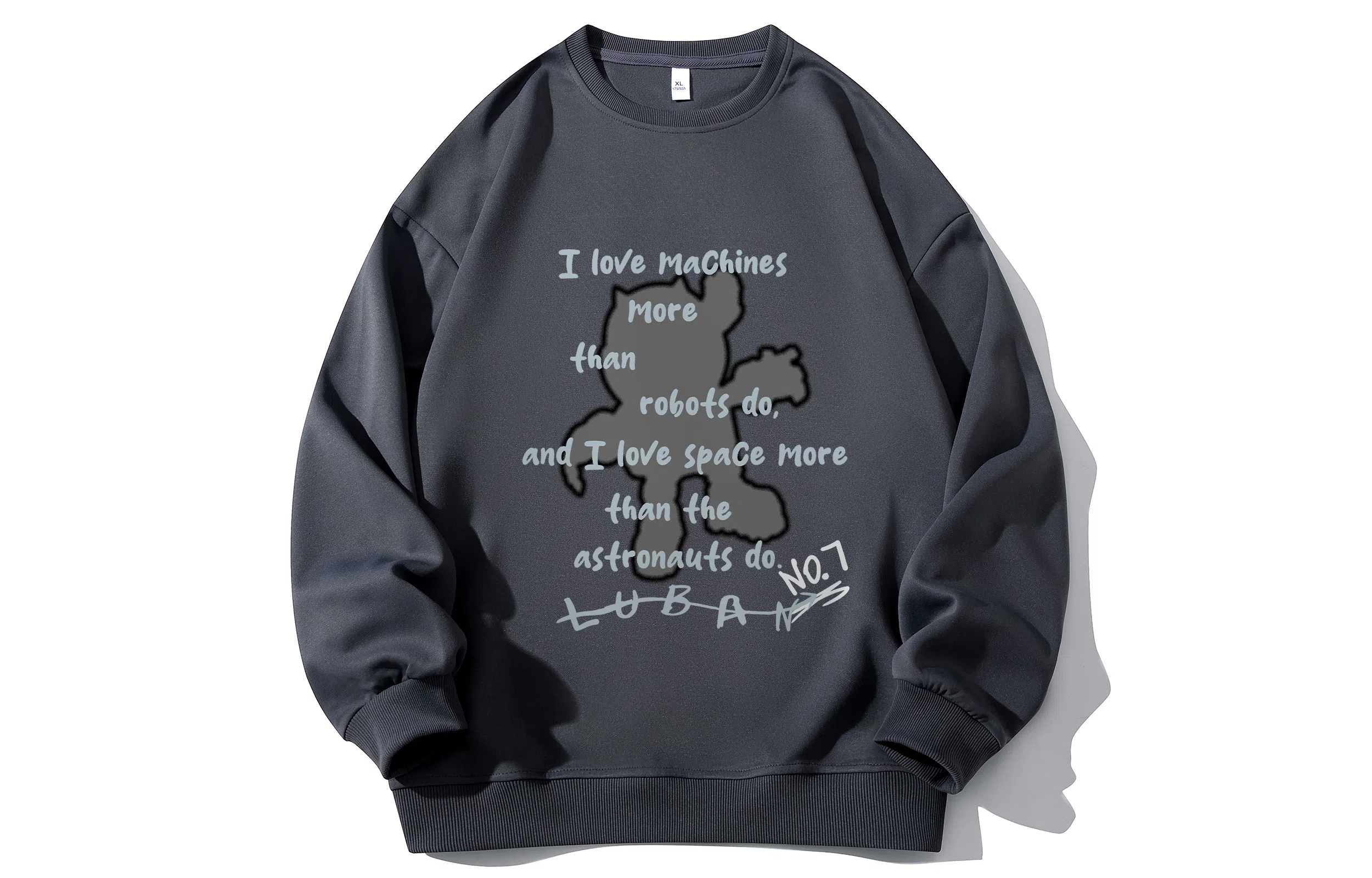 王者荣耀 鲁班七号星空梦想款 美式保暖日常学院风百搭创意落肩长袖无性别休闲宽松多巴胺圆领卫衣 男女同款