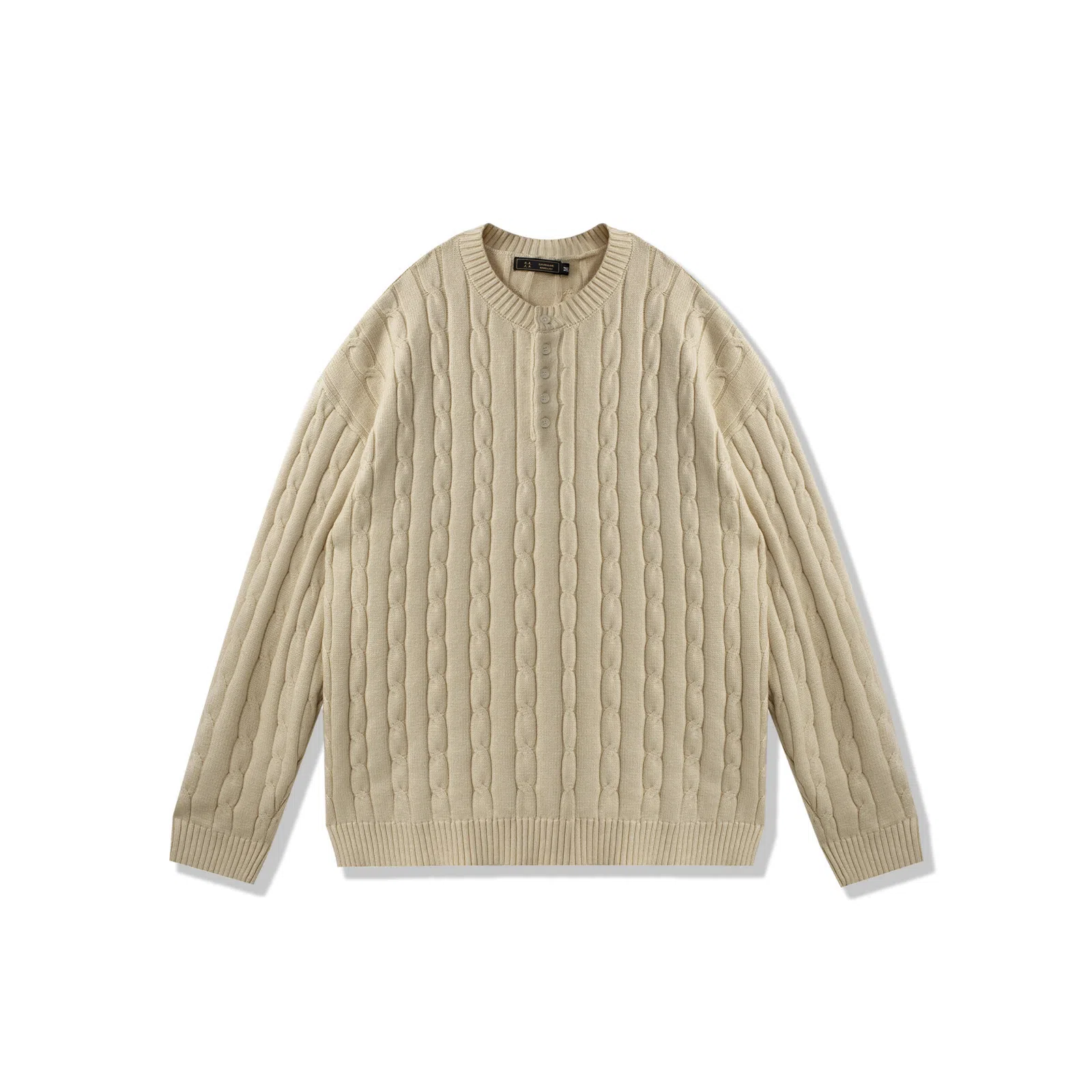 我是大卫 韩系慵懒纯色休闲简约百搭针织衫 男女同款