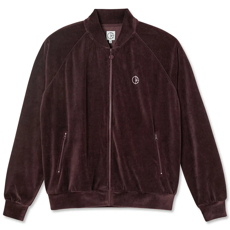 Polar Skate Co Velvet Jacket Burgundy