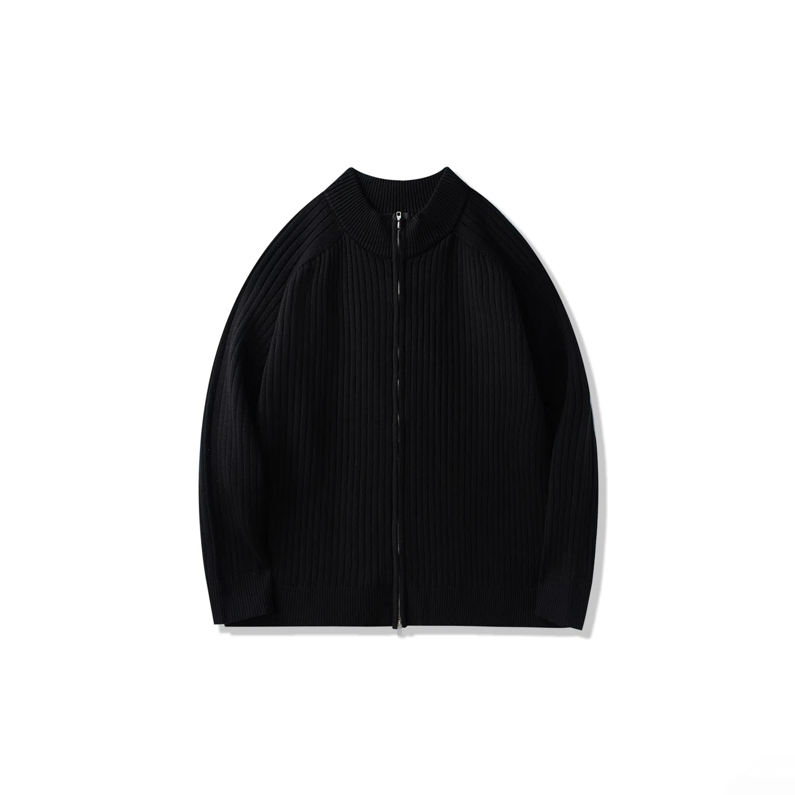 SHANTREE Classic Zip Cardigan Black