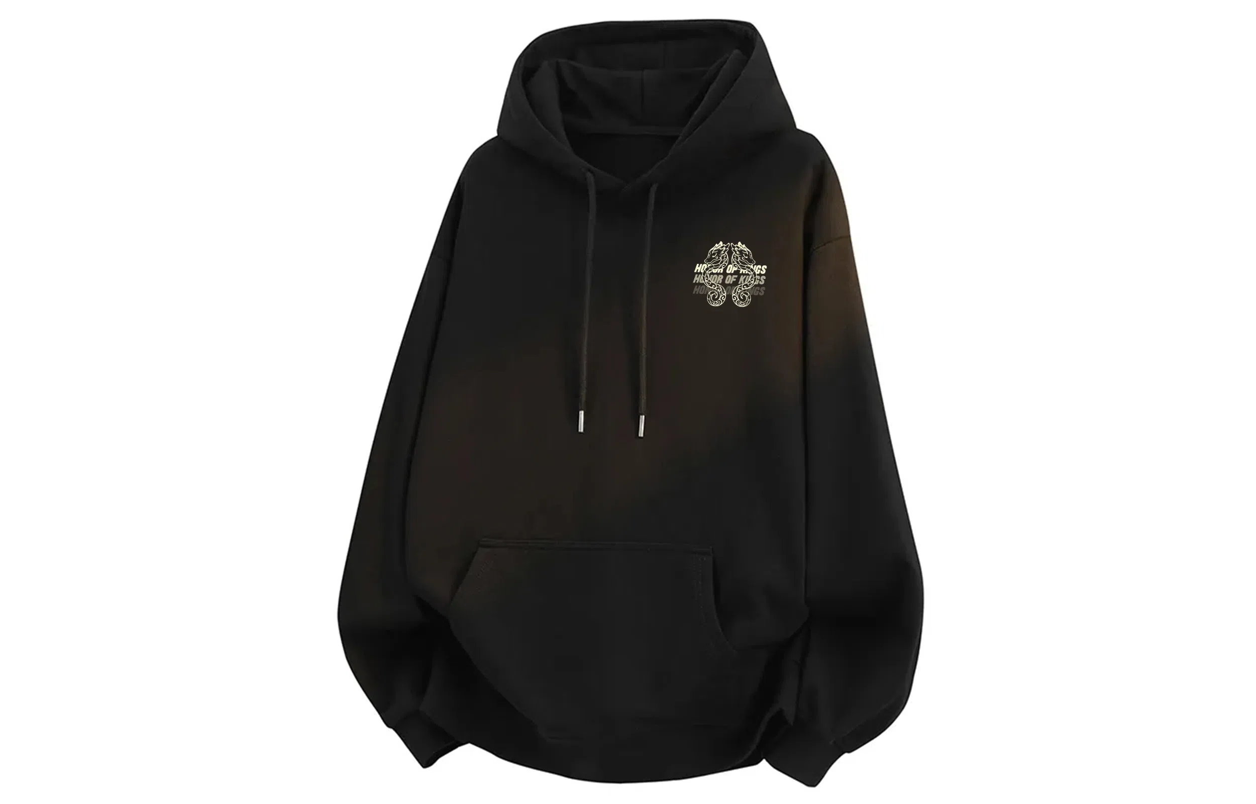 王者荣耀 女蜗补天款美式复古蛇年对称倒影双排字母印花保暖学生党日常学院风百搭落肩长袖无性别休闲宽松多巴胺连帽卫衣 男女同款