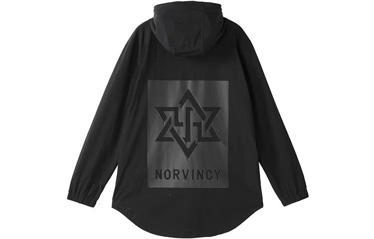 NORVINCY Logo Print Zip Jacket