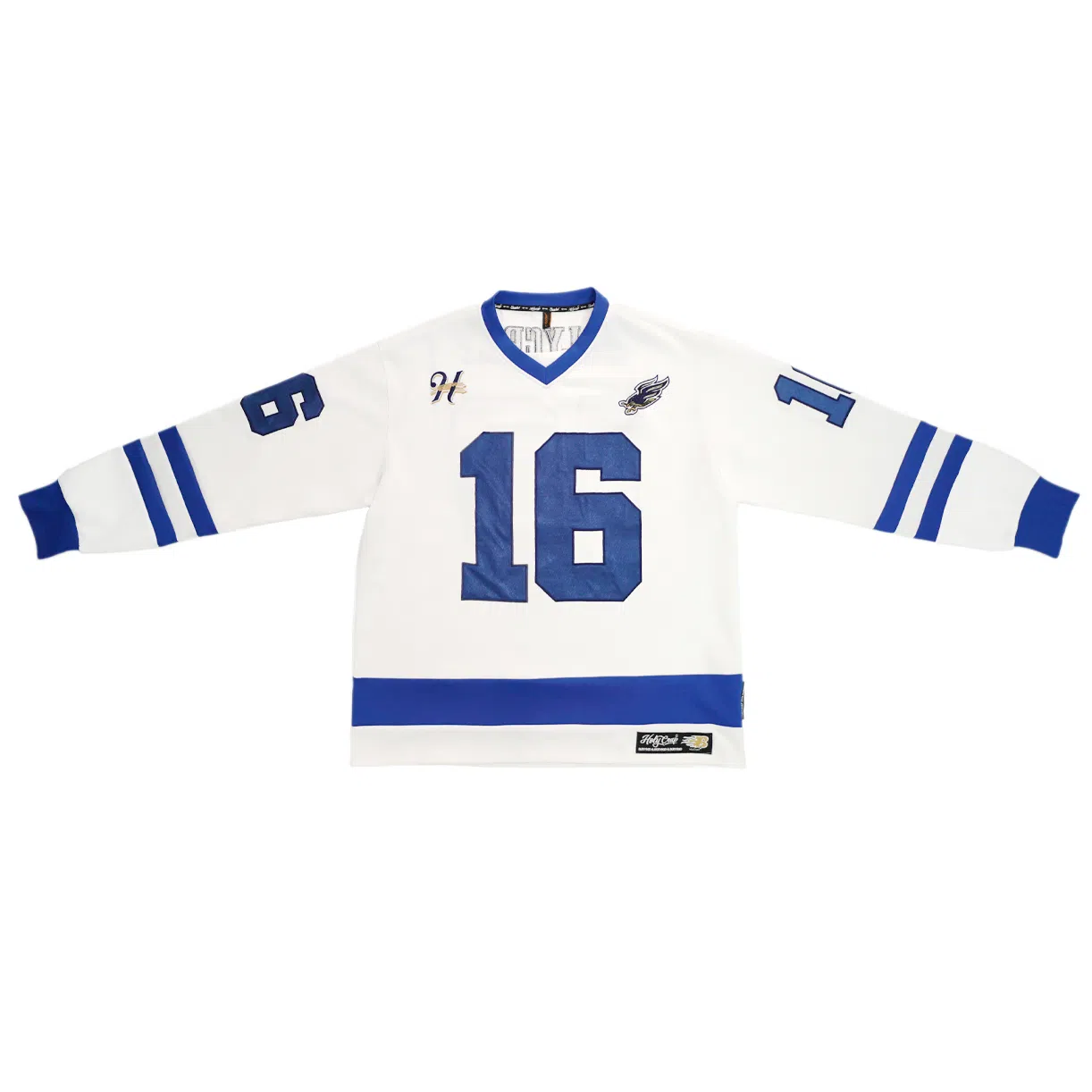 Holycrap 16 Embroidered Long Sleeve Sweatshirt White