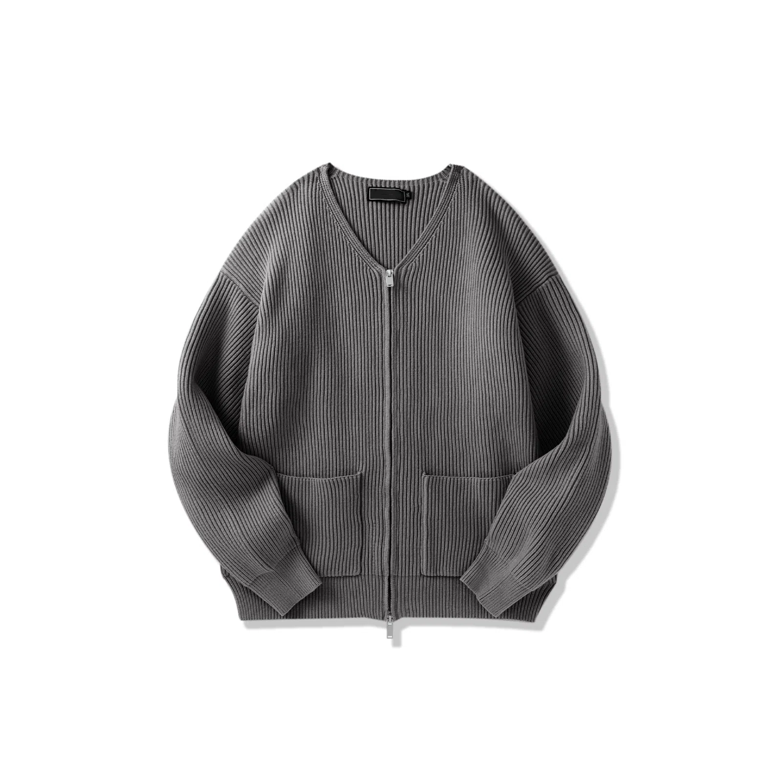 SHANTREE Casual Zip Knit Jacket