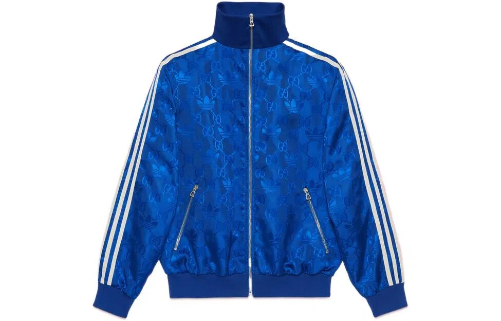 GUCCI x adidas Originals FW22 Retro Stripe Jacket Blue