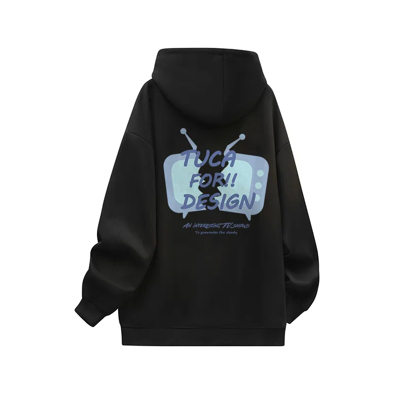 啄木鸟 宽松字母纯色百搭长袖卫衣 男女同款