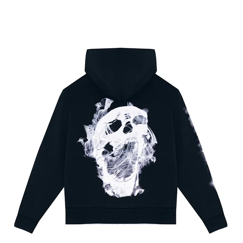 Revenge Lightning Skull Hoodie Black