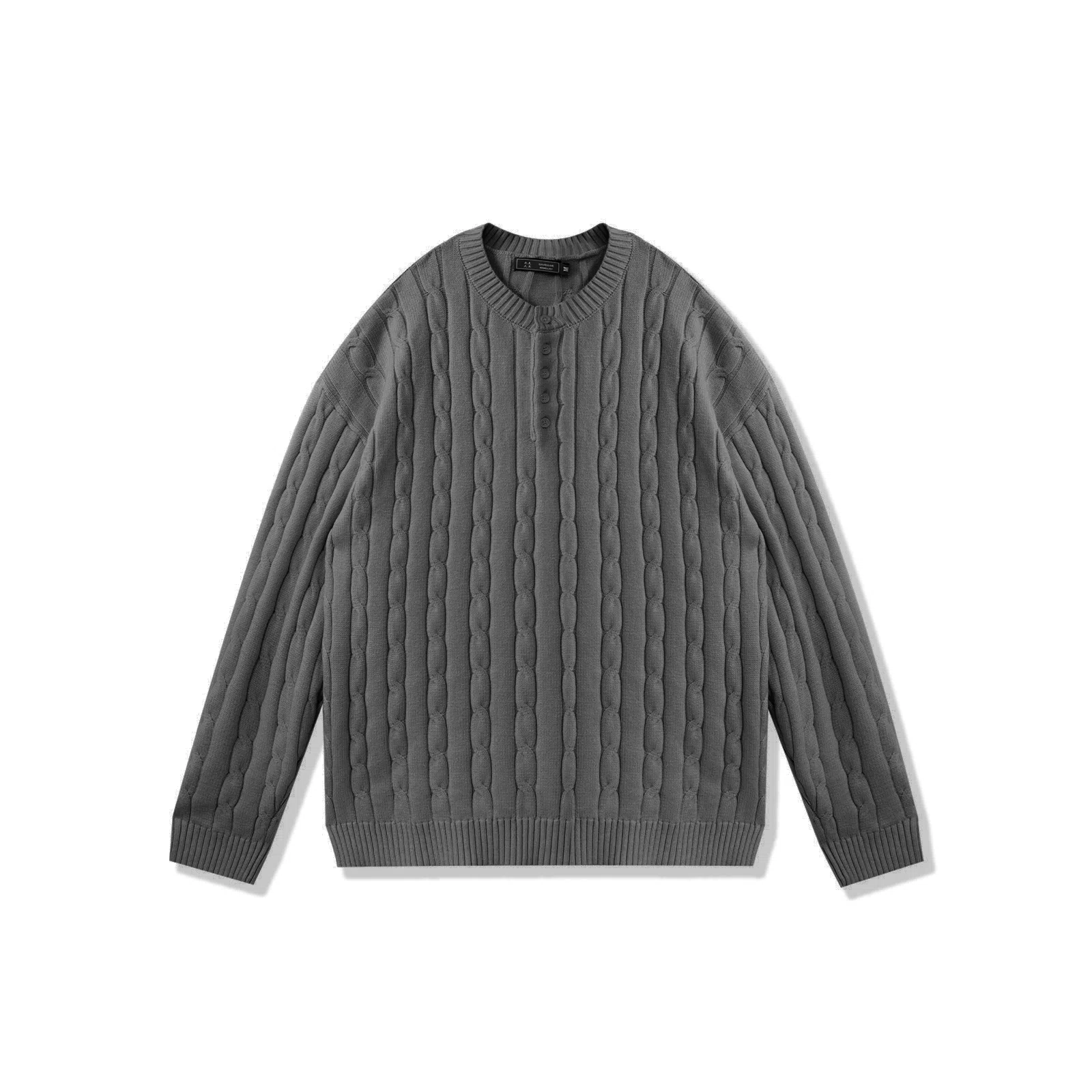 我是大卫 韩系慵懒纯色休闲简约百搭针织衫 男女同款