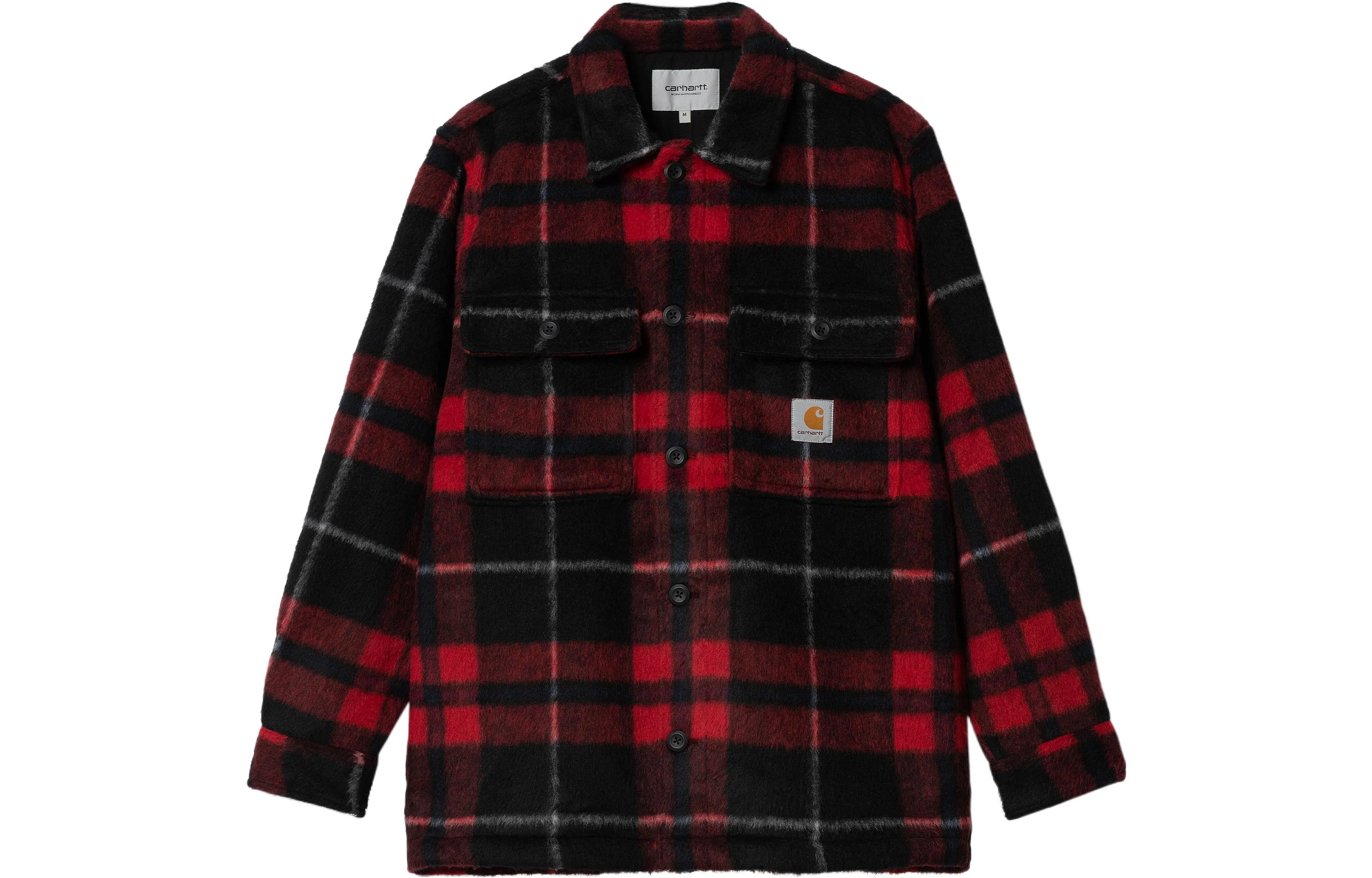 Carhartt WIP Plaid Logo Shirt Jacket Red