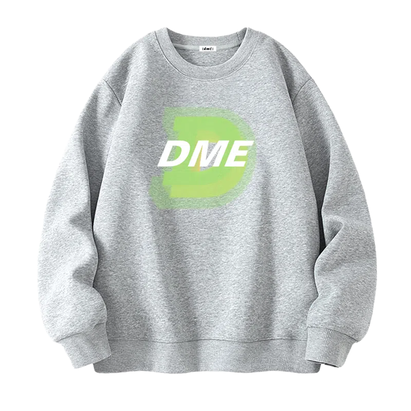 【dme】 渐变模糊字母宽松圆领休闲百搭长袖卫衣 男女同款
