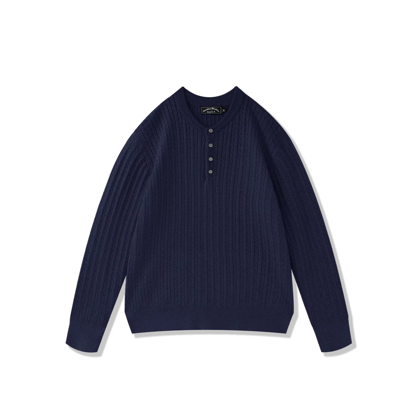 我是大卫 小众高级感韩系纯色设计感宽松套头炸街针织衫 男女同款