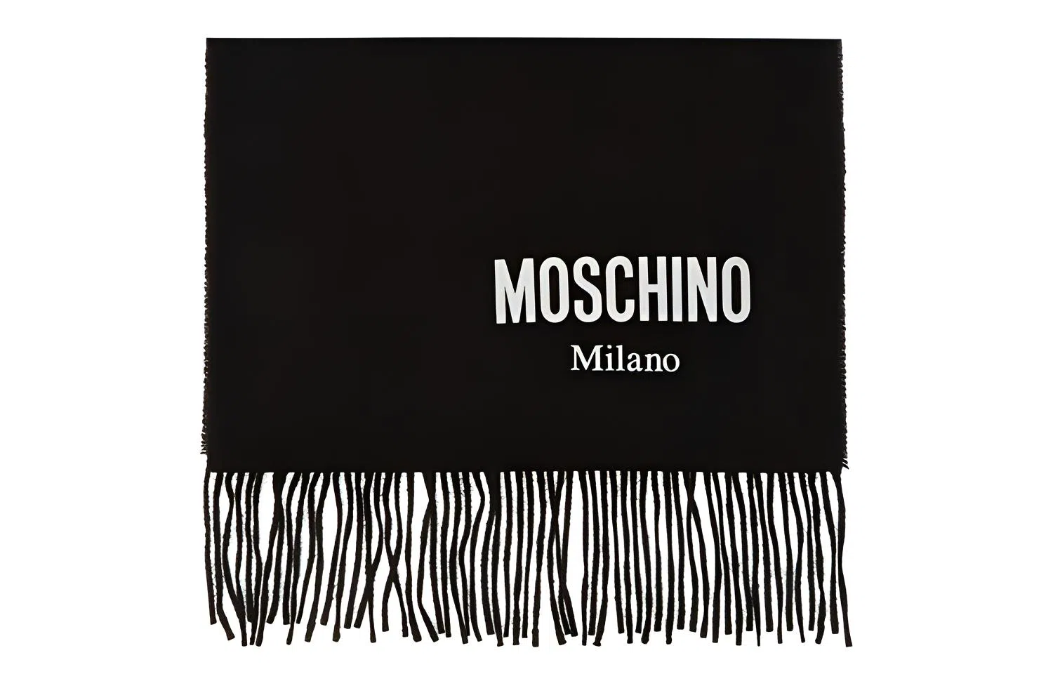 Moschino Logo Tassel Scarf Black