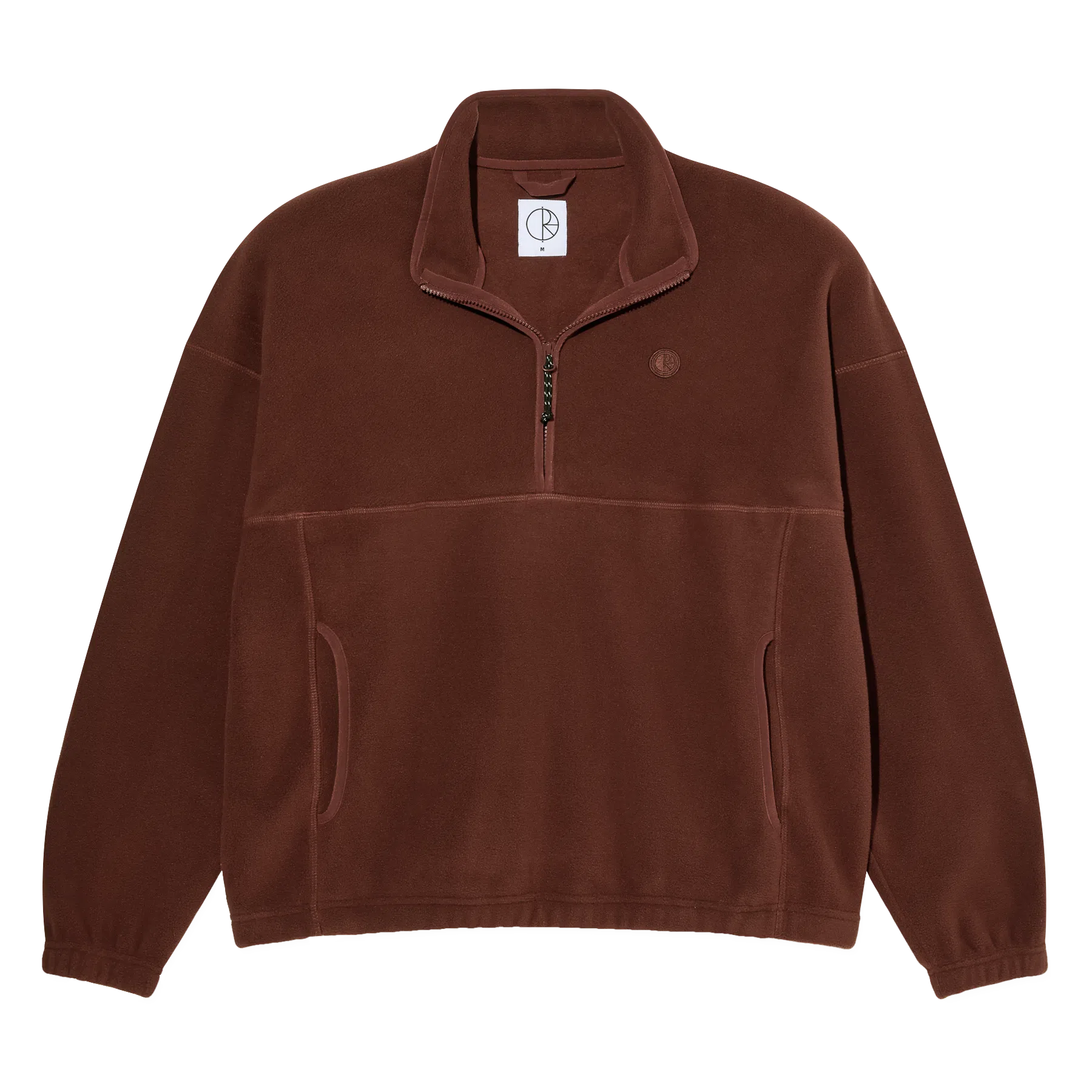 Polar Skate Co Ivan Half Zip Sweater Burgundy