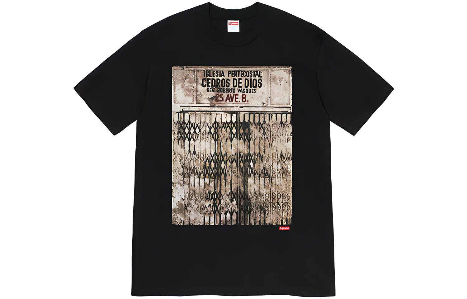 Supreme x Martin Wong Iglesia Pentecostal Tee Black