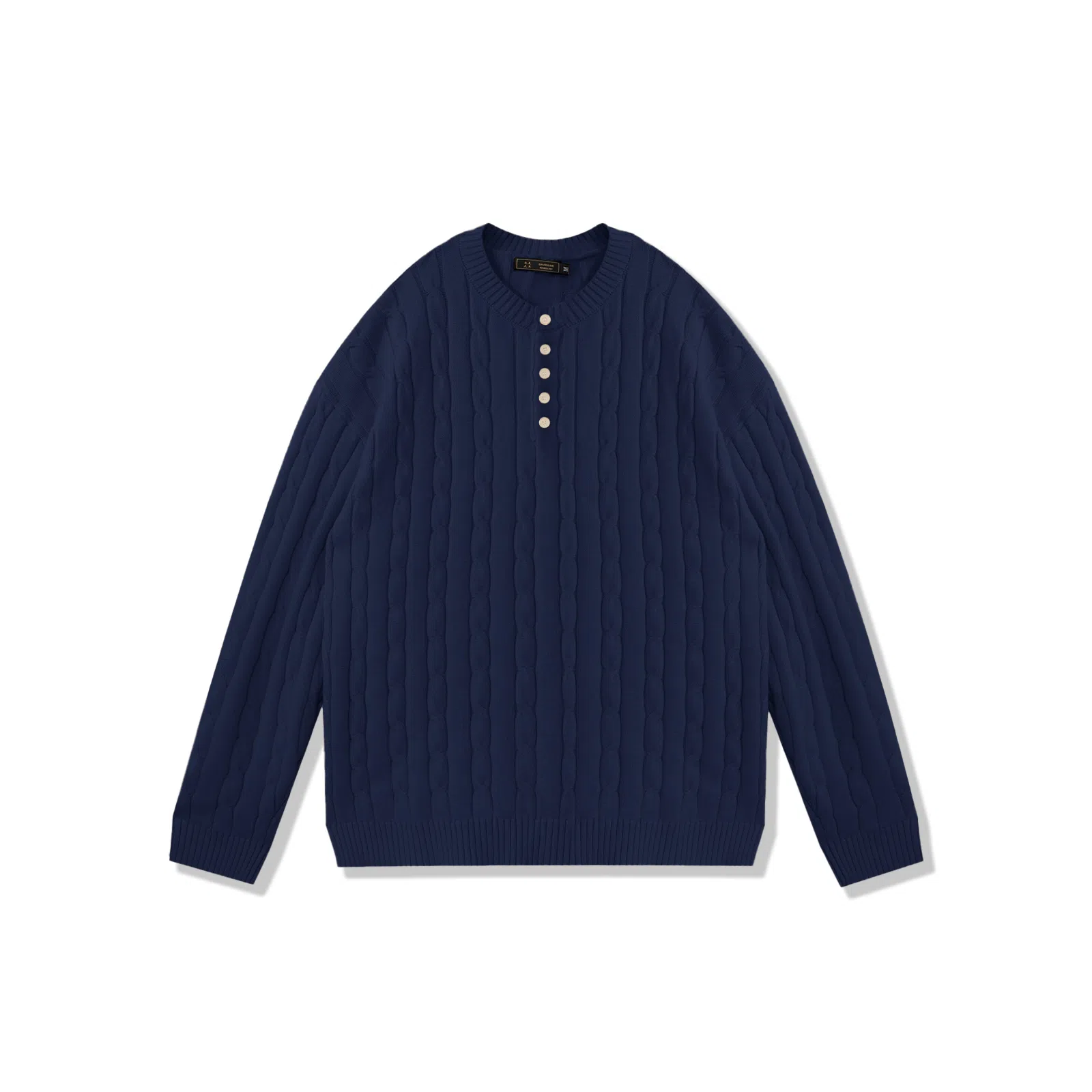 我是大卫 韩系慵懒纯色休闲简约百搭针织衫 男女同款