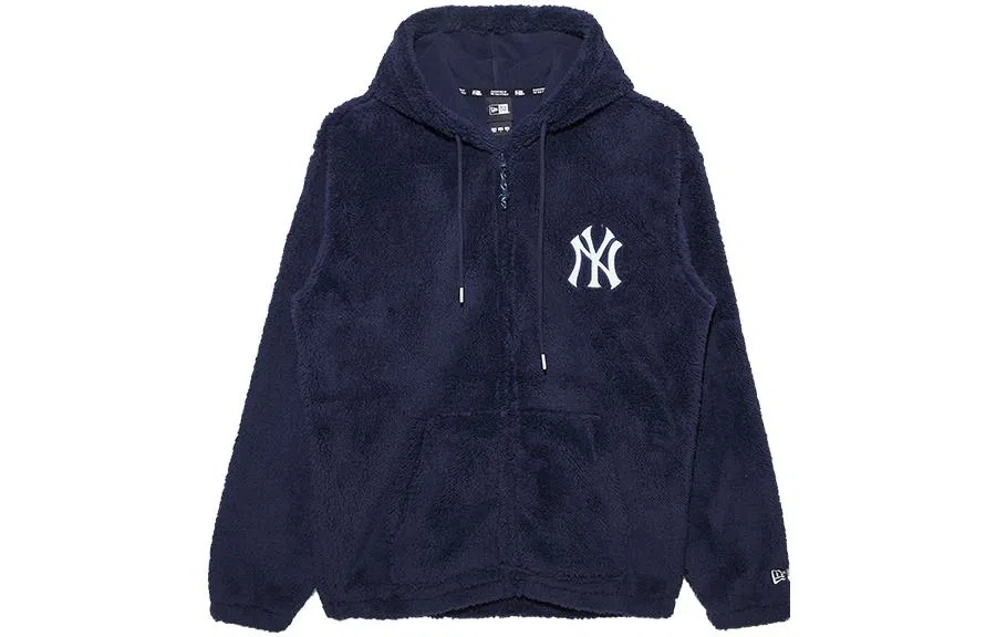 New Era Yankees Logo Hoodie Jacket Navy