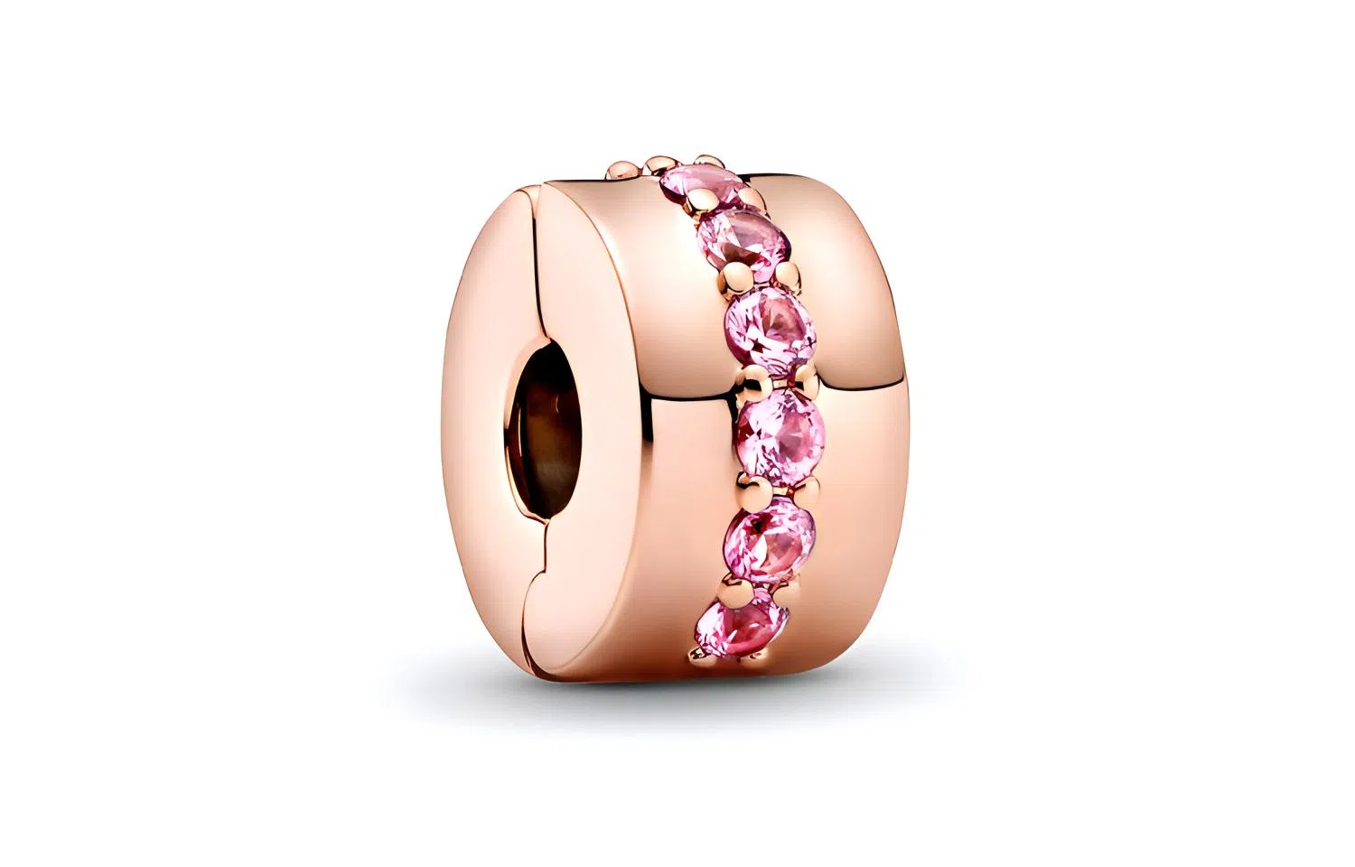 Pandora Radiant Pink Ring Rose Gold Clip