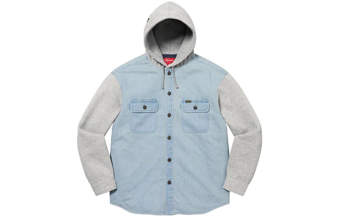Supreme FW22 Fleece Hooded Denim Shirt