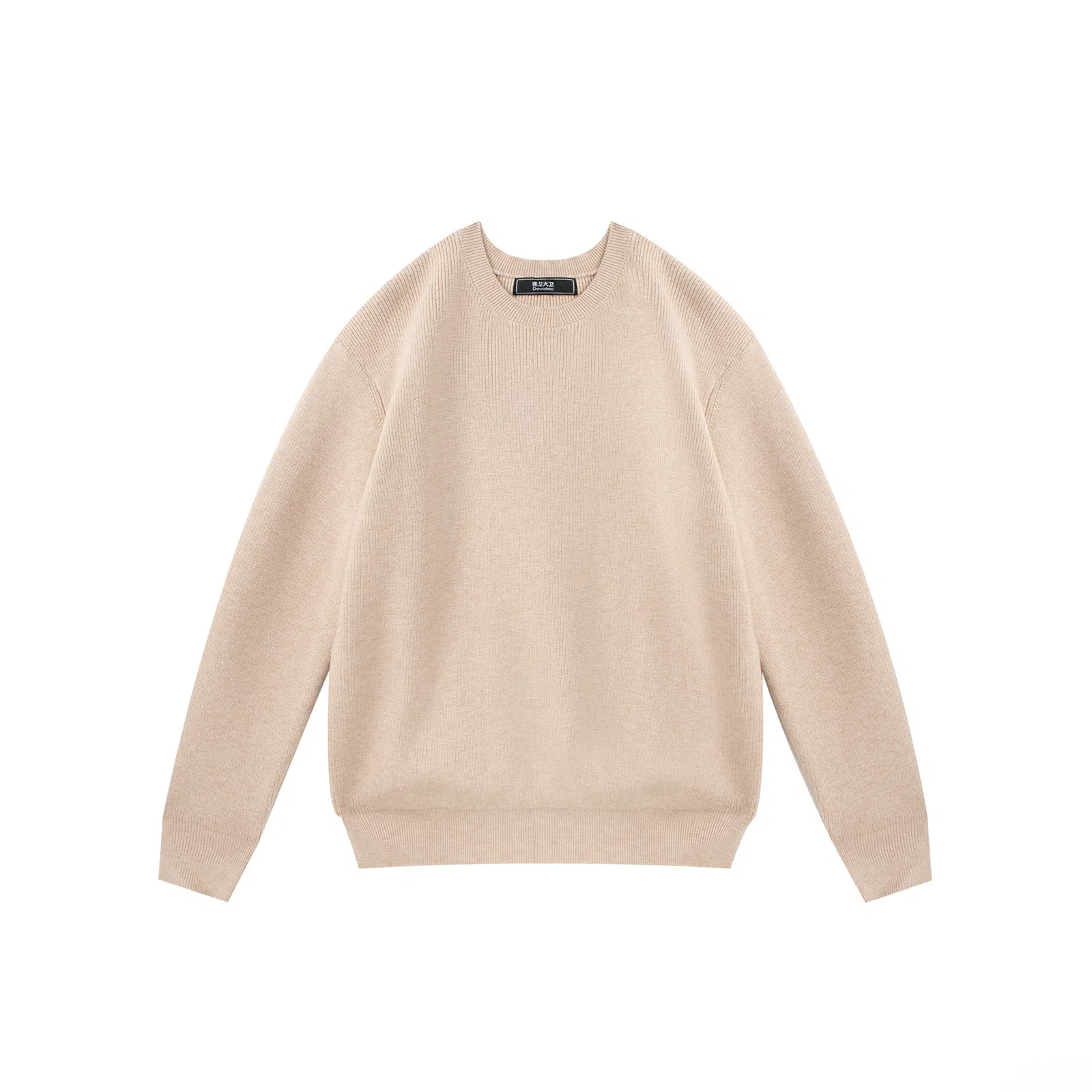 我是大卫 小众日常时尚打底衫潮流宽松圆领内搭针织衫 男女同款