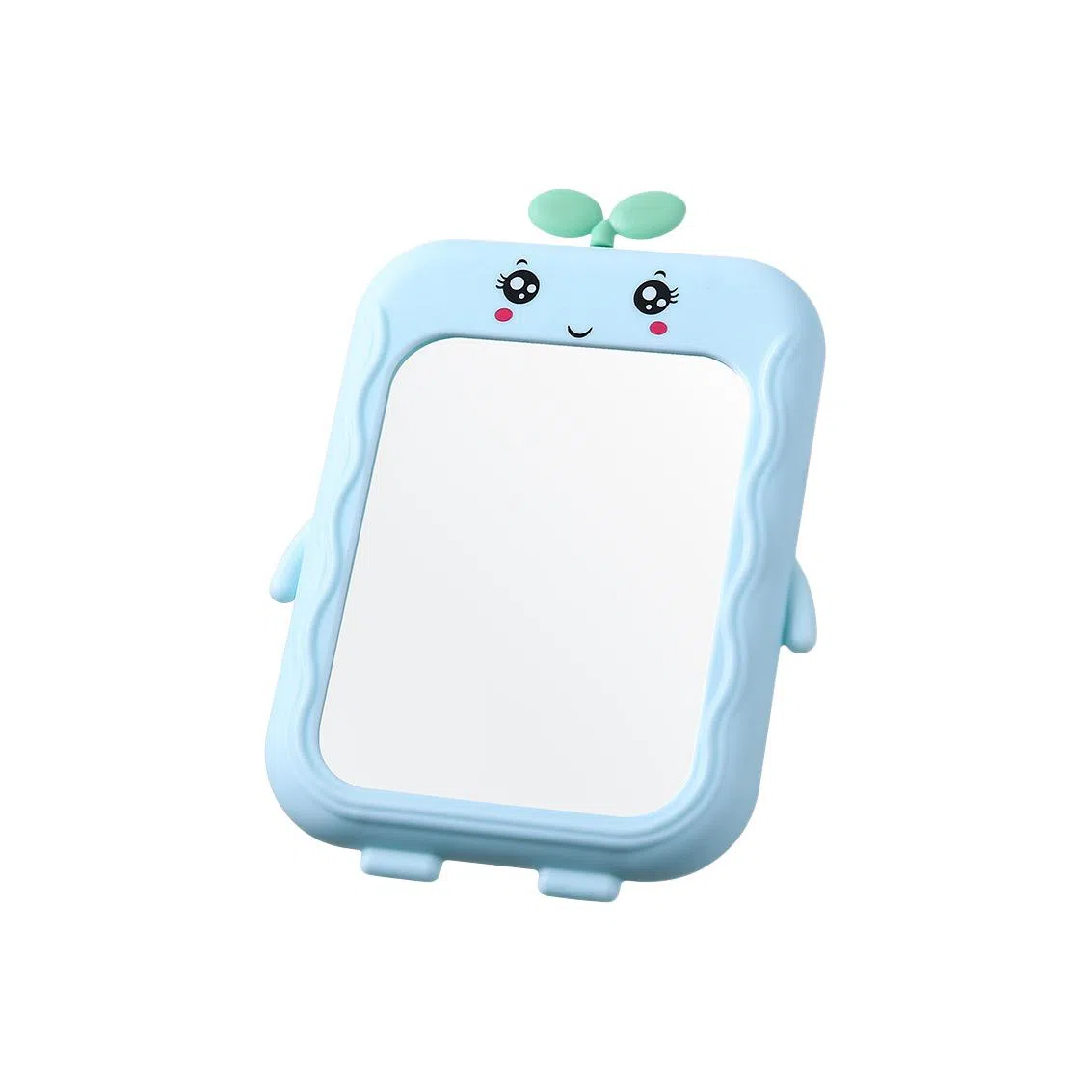 米甜兔 蓝色可爱草娃娃化妆镜 便捷