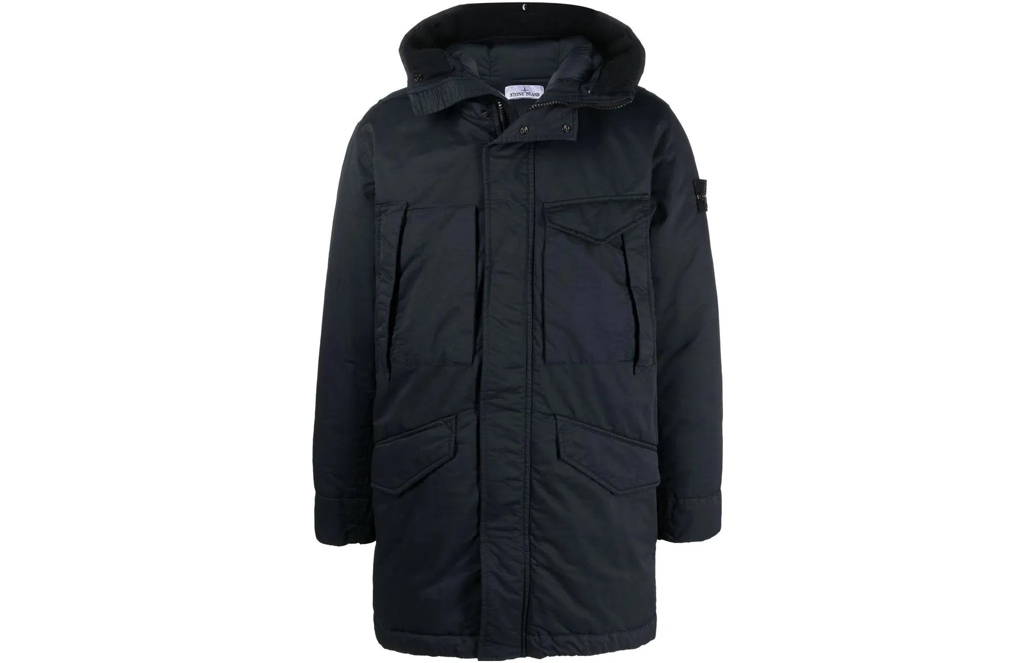 Stone Island Navy Hooded Jacket