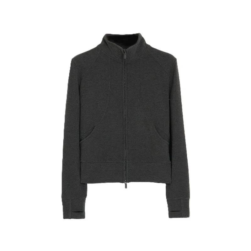 LUX ET VITA Zip-Up Breathable Sweatshirt Brown